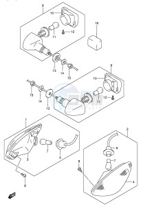 GSX600F (E2) Katana drawing TURNSIGNAL LAMP (MODEL K4 K5)