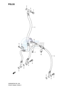 GSX650F (E2) Katana drawing FRONT BRAKE HOSE (GSX650FK8 FUK8 FK9 FUK9 FL0 FUL0)