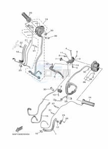 TRACER 9 GT MTT890D (BAP1) drawing HANDLE SWITCH & LEVER