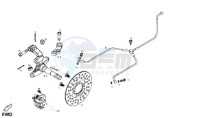 DXR - 200 CC VTHSM1B1A drawing BRAKE SHOES HOLDER DISC BRAKE