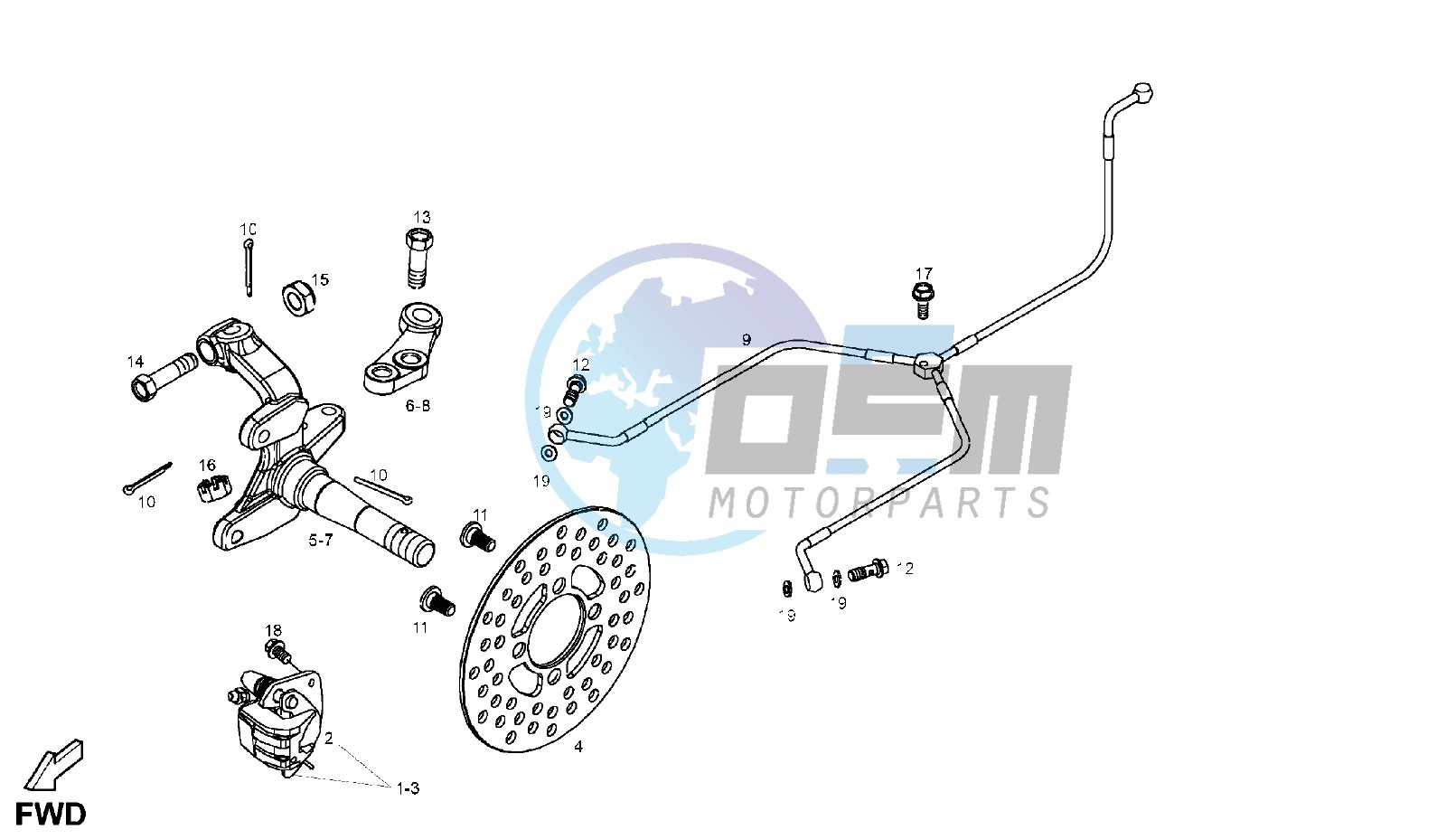 BRAKE SHOES HOLDER DISC BRAKE