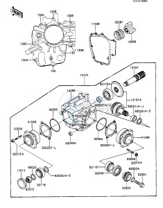 KZ 550 F [SPECTRE] (F1-F2) [SPECTRE] drawing FRONT BEVEL GEARS