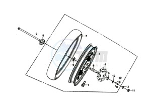 SYMPHONY SR 50 (L8) EU drawing FRONT WHEEL