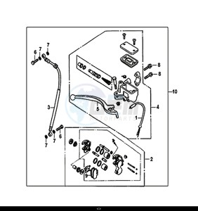 CROX 50 (45Km/h) (AE05WA-EU) (E4) (L8-M0) drawing FRONT BRAKE MASTER CYLINDER