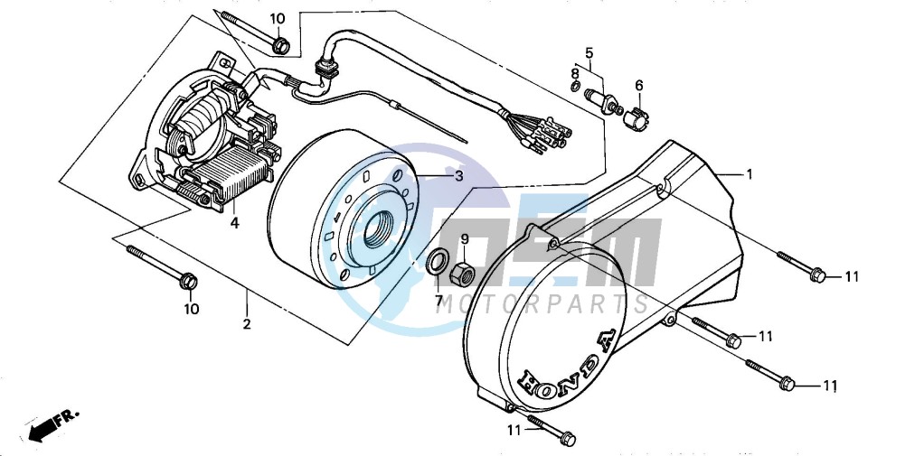 LEFT CRANKCASE COVER/ GENERATOR