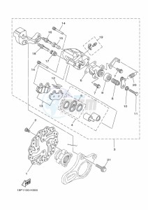 YFZ450R (BKDD) drawing REAR BRAKE CALIPER