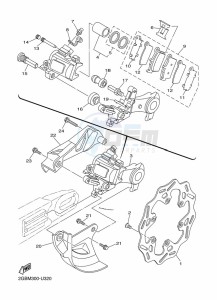 WR250F (2GBM) drawing REAR BRAKE CALIPER