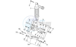 Norge 1200 IE 8V Polizia Stradale drawing Connecting rod - rear shock abs.