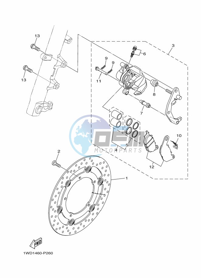 FRONT BRAKE CALIPER