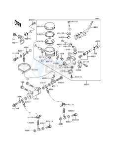 ZX 750 P [NINJA ZX-7R] (P1-P4) [NINJA ZX-7R] drawing FRONT MASTER CYLINDER