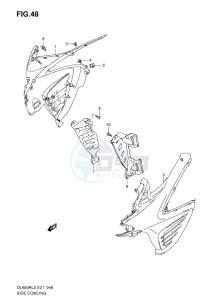 DL650 drawing SIDE COWLING