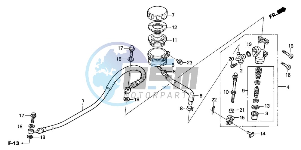 REAR BRAKE MASTER CYLINDER (CBF500)