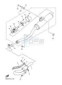 WR450F (1DX5) drawing EXHAUST