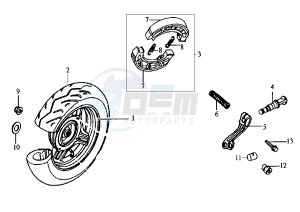 MASK - 50 cc drawing REAR WHEEL