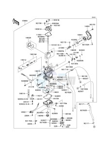 KX 450 D [KX450F] (D7F) D7F drawing CARBURETOR