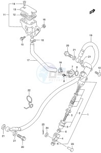 GS500 (P19) drawing REAR MASTER CYLINDER