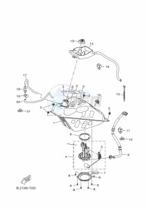 YP125RA XMAX 125 ABS (BL24) drawing FUEL TANK