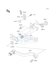 KX 100 A [KX100 MONSTER ENERGY] (A6F - A9FA) D6F drawing GEAR CHANGE MECHANISM