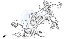 CB1000F drawing REAR FENDER