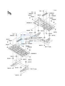 KVF 360 A [PRAIRIE 360 4X4] (A6F-A9F) A6F drawing FOOTRESTS