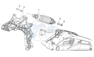 Shiver 750 USA USA drawing Rear Shock absorber