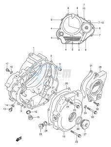 DR350 (E1) drawing CRANKCASE COVER