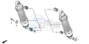 CBX750P2 drawing REAR CUSHION