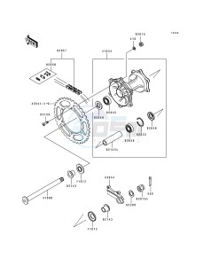 KX 125 J [KX125] (J2) [KX125] drawing REAR HUB