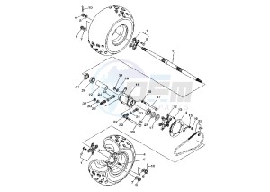 ATV 350 drawing REAR WHEEL