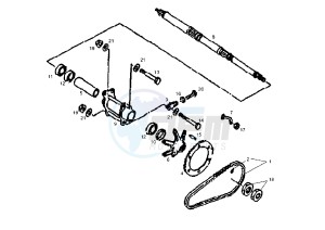 DXR QUAD - 250 cc drawing REAR WHEEL SHAFT