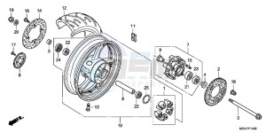 CBR600FC drawing REAR WHEEL