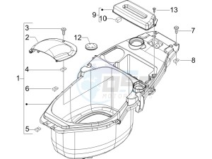 Fly 125 4t drawing Helmet box - Undersaddle