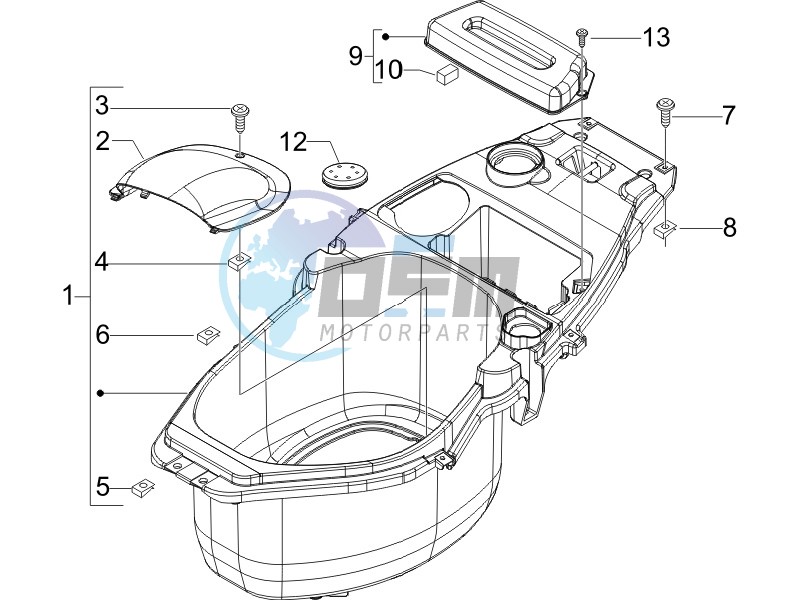 Helmet box - Undersaddle