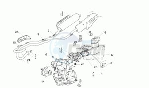 Pegaso 650 drawing Exhaust unit