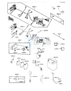 KZ 550 A (A3-A4) drawing CHASSIS ELECTRICAL EQUIPMENT -- 82-83 A3_A4- -