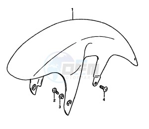 GSX-R750 (J-K-L) drawing FRONT FENDER (MODEL L)