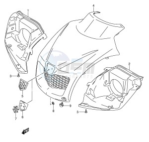 LT-F250 (E3-E28) drawing HEADLAMP HOUSING