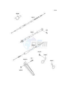 KDX 200 H (H10-H11) drawing CABLES