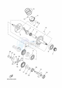 YZF125-A YZF-R125 (BGV2) drawing CRANKSHAFT & PISTON