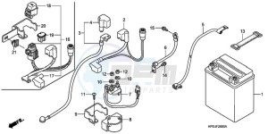 TRX500FE9 Australia - (U) drawing BATTERY