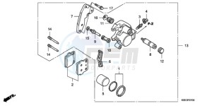 CRF150RB9 Australia - (U) drawing FRONT BRAKE CALIPER