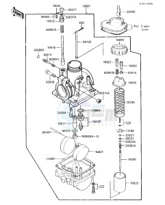 KE 100 B [KE100] (B9-F10) [KE100] drawing CARBURETOR