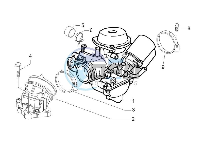 Carburettor  assembly - Union pipe