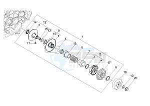 X8 125 drawing Driven pulley