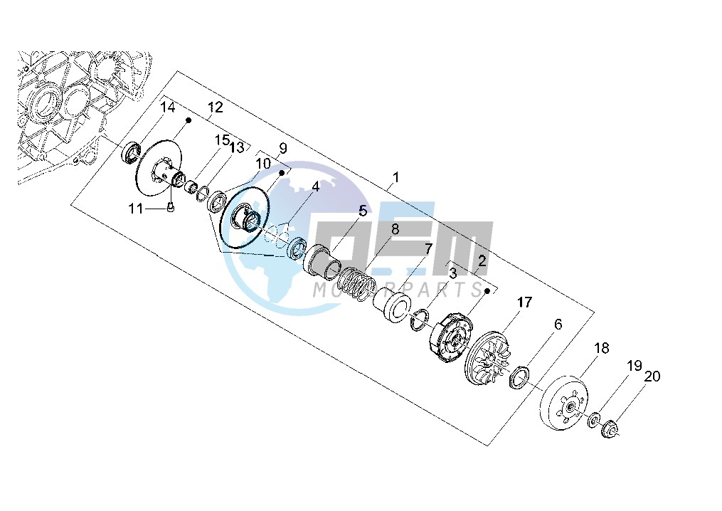 Driven pulley