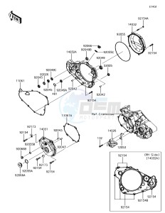 KX450F KX450HHF EU drawing Engine Cover(s)