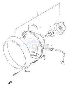 VL1500 (E2) drawing HEADLAMP (MODEL W X E2,E4,E17,E18,E22,E25,E34,P37)