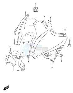 GSX-S1000F drawing FUEL TANK FRONT COVER