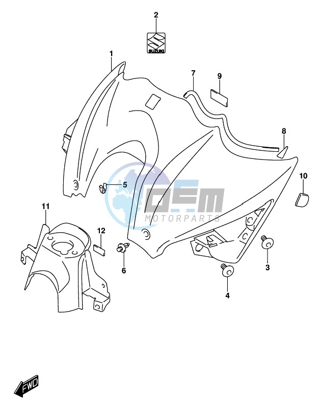 FUEL TANK FRONT COVER