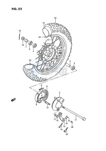 JR50 (P3) drawing FRONT WHEEL